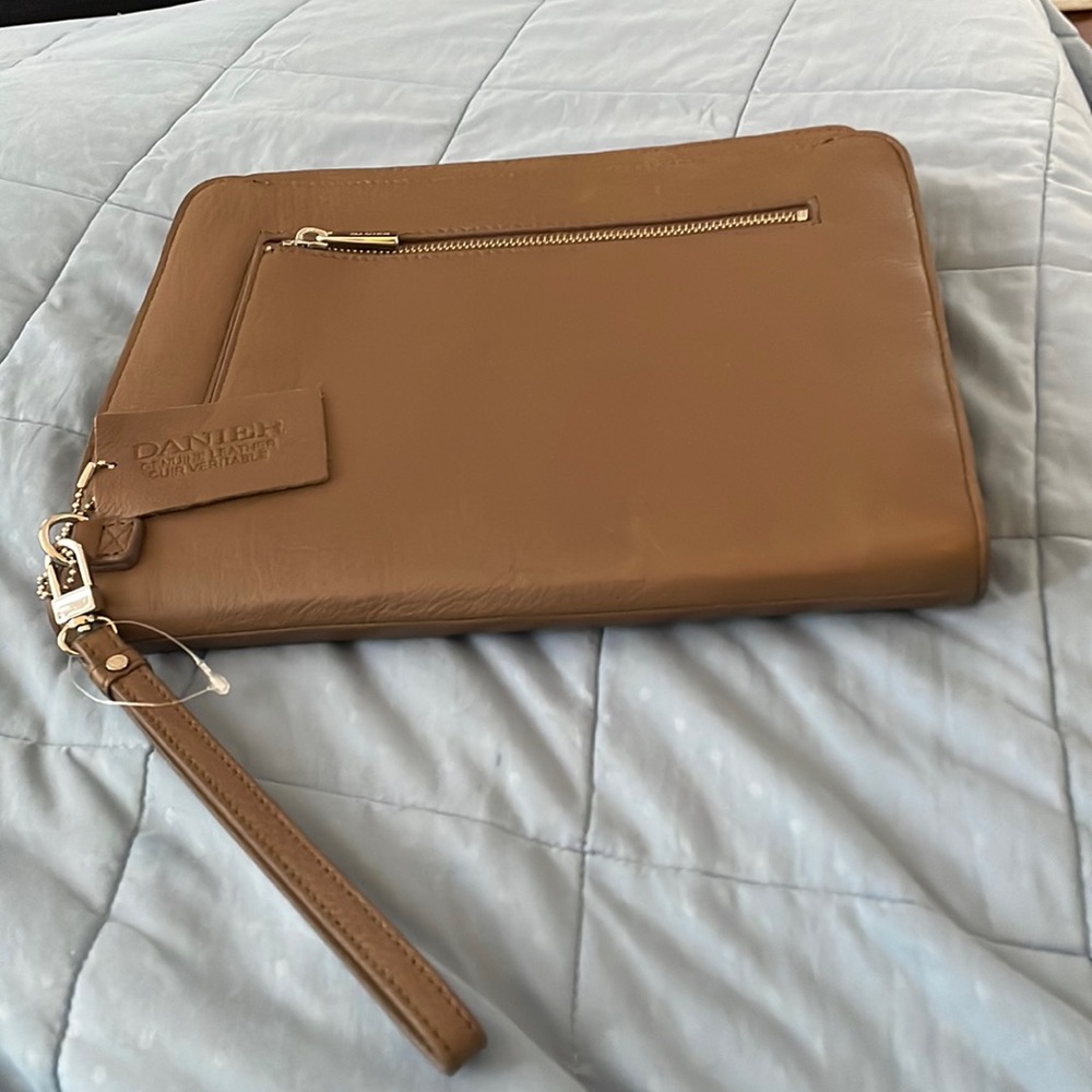 Danier Tan Leather Clutch